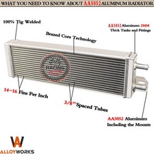 Air To Water Intercooler Aluminum Liquid Heat Exchanger Universal 27.6x7.2x3