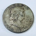 1951 S SILVER FRANKLIN HALF DOLLAR 90% SILVER CIRCULATED COIN FREE SHIP #7557