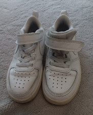 Nike Court Borough Low 2 White Hook Loop Leather Low Top Sneakers 11C
