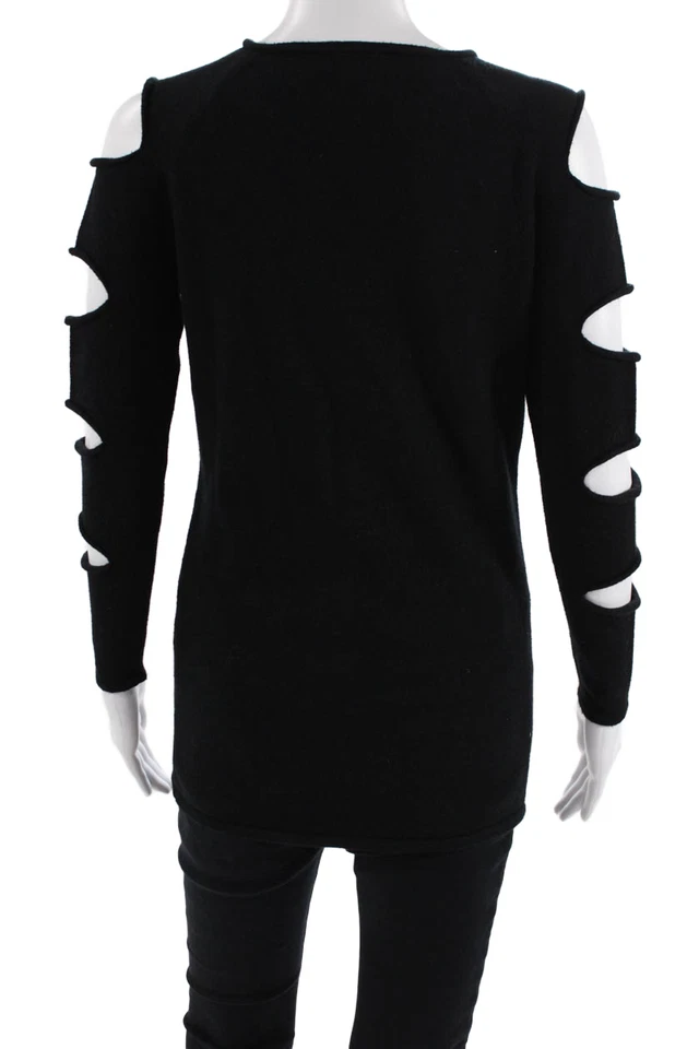 Love Token, Suéter Pullover Mujer Cuello en V Negro Manga Larga Gótico Talla S Foto 3 de 4