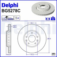 2X Bremsscheibe Delphi BG5278C FüR Renault Arkana 1 Tce 140 LDN0 160 LDN1