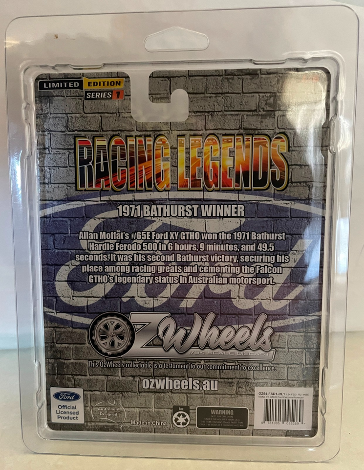 Oz Wheels Fully Sick Detail Allan Moffat 65E XY Falcon Bathurst Winner ...