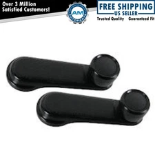 Inside Inner Black Door Window Crank Handle Pair Set for Nissan D720 D21 Truck