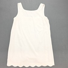 Kate Spade NY Target Dress Women L White Scallop Hem Sleeveless Minimalist EUC