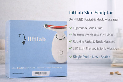 Liftlab Skin Sculptor 3-in-1 LED Facial & Neck Massager - New Sealed