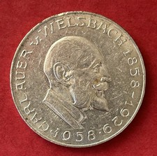 1958 Austria 25 Schilling Silver Coin