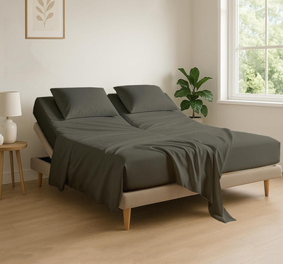 4 Piece Flex Head King Sheet Set, Top 34 Inch Split Sheets for Sleep Number Adju