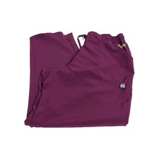 Scrubstar Scrub Pants Eggplant With Green Stitching Women's Size Large