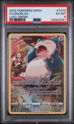 Pokemon Snorlax Trainer Gallery TG10/TG30 PSA 6