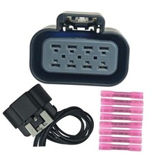 Headlight Halogen 8-Pin Connector Pigtail, Compatible with Chevy Silverado