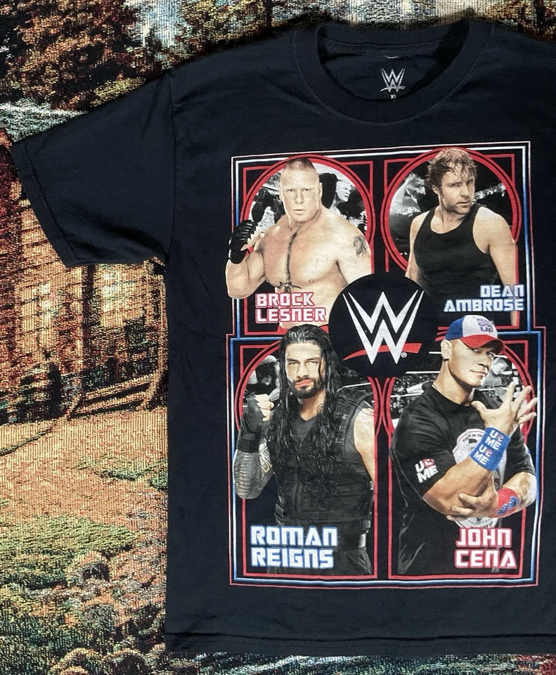 Camiseta WWE Estampado Gráfico Juvenil XL John Cena Brock Lesnar Roman Reigns Lucha Libre Foto 4 de 4