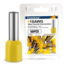 AWG10 Wire Ferrule Connectors 10 Gauge, Crimp Copper Ferrules Terminals Insul...