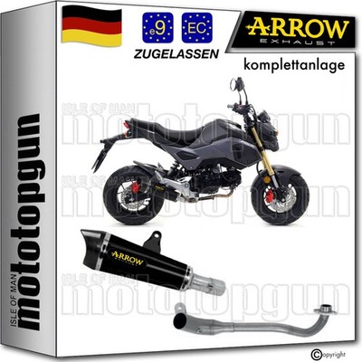 ARROW KOMPLETTANLAGE OP X-KONE NICHROM SCHWARZ C HONDA MSX 125 2020 20