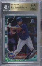 2019 Bowman Chrome Prospects Aqua Shimmer Refractor /125 Pete Alonso BGS 9.5 0c3