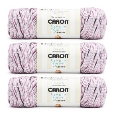 Caron Simply Soft Speckle Wisteria Yarn - 3 Pack of 3 Pack, 