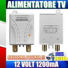 ALIMENTATORE TV ALTA POTENZA PER AMPLIFICATORE ANTENNA DVBT 12V 1200mA