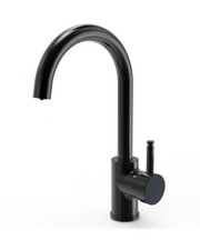 Ellsi 4-in-1 Single Lever Kitchen Swan Neck Swivel Mixer Tap, Matt Black Finish.