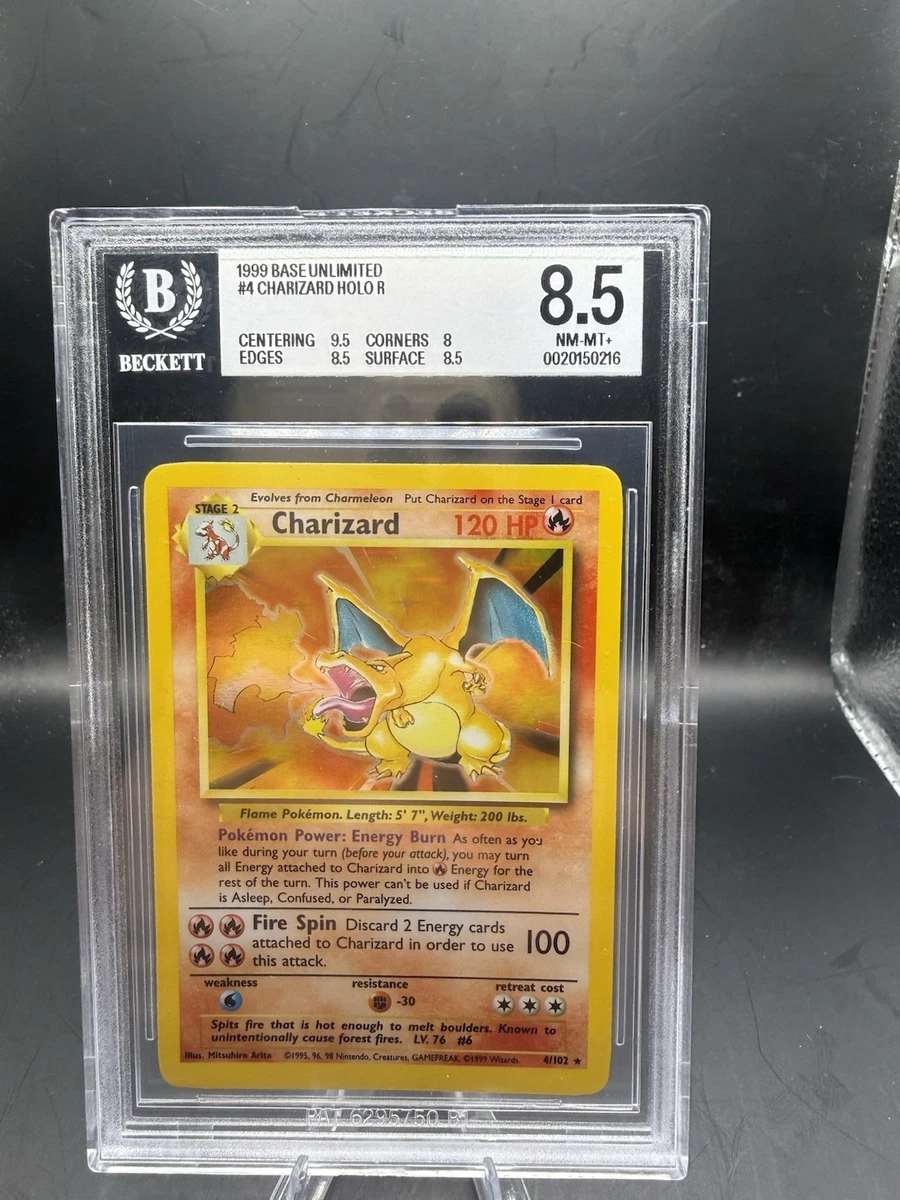 Pokémon TCG Base Set Charizard 8.5 Graded Individual Collectible
