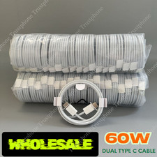 60W USB-C to USB-C Cable Fast Charger Lot Type C Cord For iPhone 16 15 Samsung