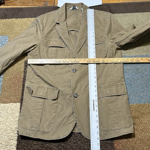 LL Bean Sport Blazer Jacke Khaki Herren 38 Reg Ellenbogen Patches Taschen Safari - Bild 7 von 7