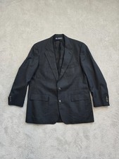 Vintage Brooks Brothers Charcoal Two-Button Blazer Made in USA 100 wool