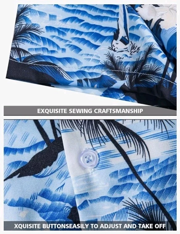 Talla 13-14Y Camisas Hawaianas Niños Pequeños y Grandes Manga Corta Verano Playa Tropical Foto 4 de 4