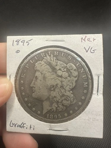 1895-O MORGAN SILVER DOLLAR VG DETAILS KEY DATE