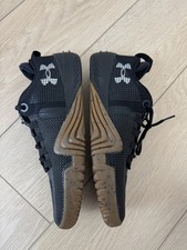 Used Size 9.5 Under Armour Reign 6 Men's Training Shoes Black UA TriBase Gym