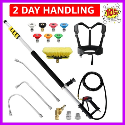 #ad #ad 24FT Telescoping Pressure Washer Extension Wand Power Washer Extension Wand... $171.70