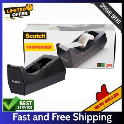 Scotch Desktop Tape Dispenser Black   1 in. Core, Eco Design, 1 Count, C38 Model