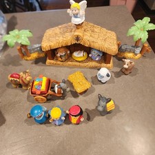 EUC Fisher Price Little People CHRISTMAS STORY 2005 everything works clean w box