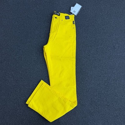 Vintage Versace Jeans Couture Yellow Jeans W28 IT42 NWT