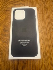 OEM Apple iPhone 15 Pro Max Silicone Case with MagSafe - Black new in box 