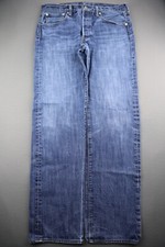 Men's 2017 Levi's Button Fly 501 Jeans Distressed Size 34x34 Msr 34x33 