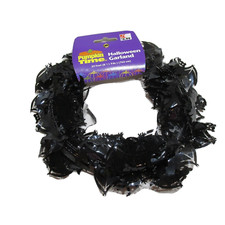 Halloween Pumpkin Time Garland Black Bats 25ft New