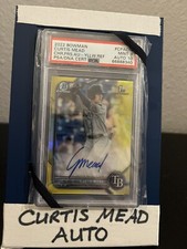 2022 Bowman Chrome Yellow Auto /75- Curtis Mead