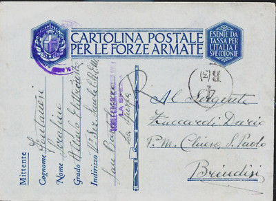 (B786) franchise LA SPEZIA SCHOOLS CREM S.BARTOLOMEO 21/4/1942 CENSOR 4 B (3)