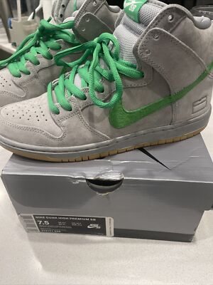 Size 7.5- Nike SB Dunk High Silver Box 2016 ALL OG | eBay