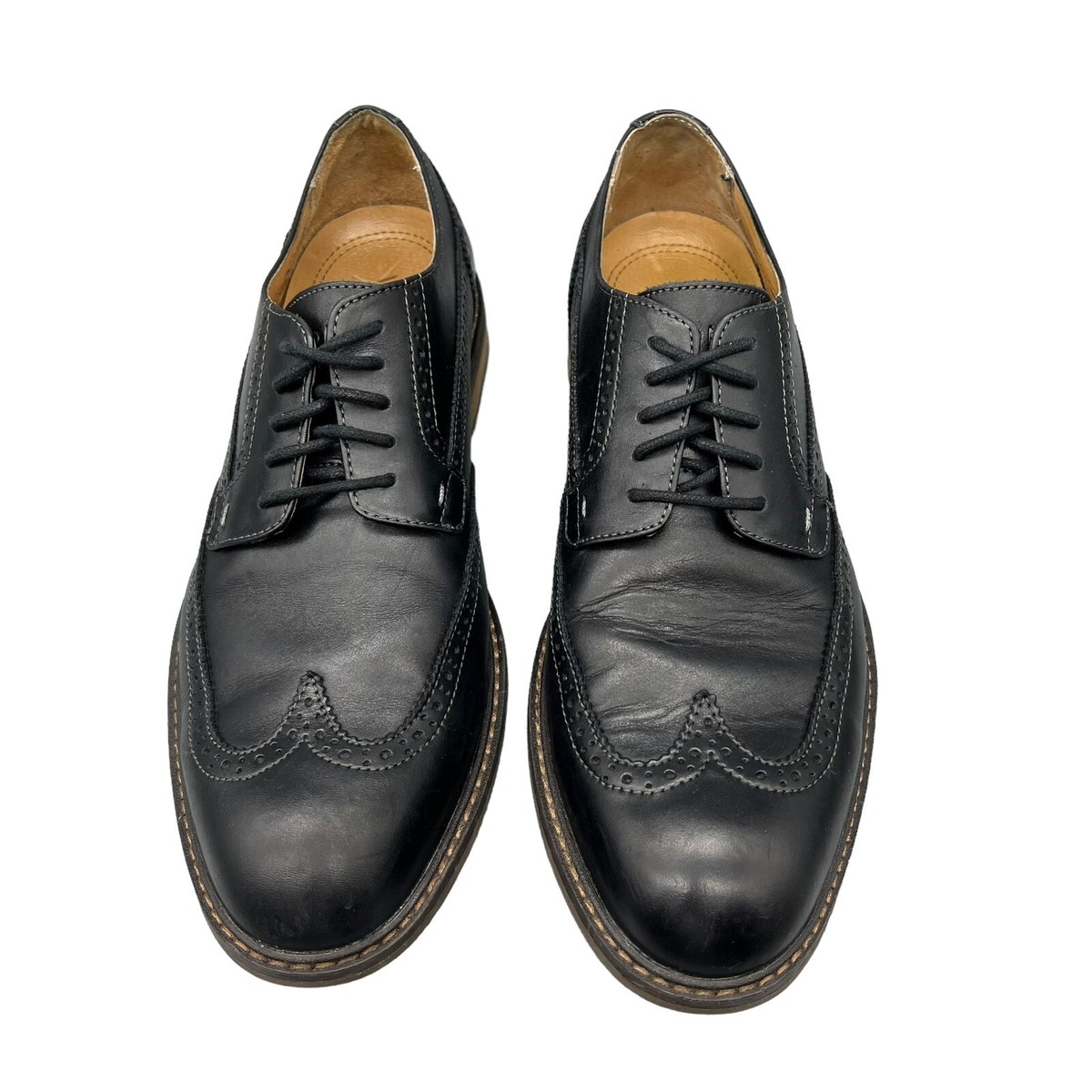 VIONIC Leather Oxford Wing Tip Dress Shoes Black Mens Sz  display picture 3