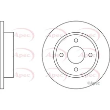 Apec Front Brake Disc DSK163 - OE High Quality Precision Engineered Part