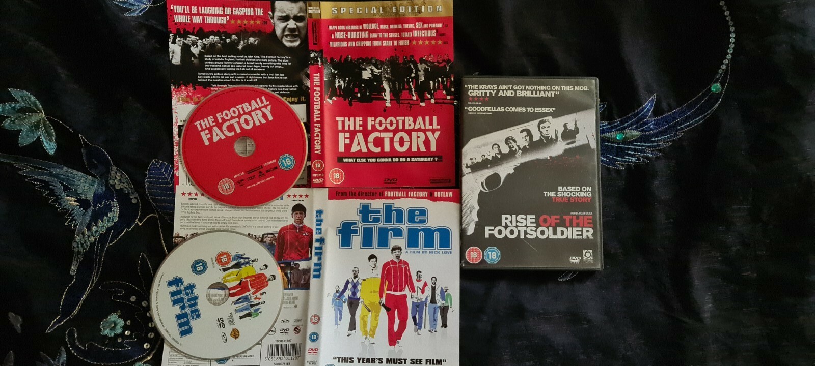 Rise of the Footsoldier DVD + The Firm & The Football Factory Discs and Sleeves