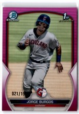 2023 Bowman Chrome 1st Edition Fuchsia Refractor Jorge Burgos /199 Cleveland