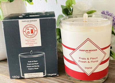 CANDLE PARFUM BERGER PARIS For Neutralizing Food Odor FRESH and FLORAL 6.3oz