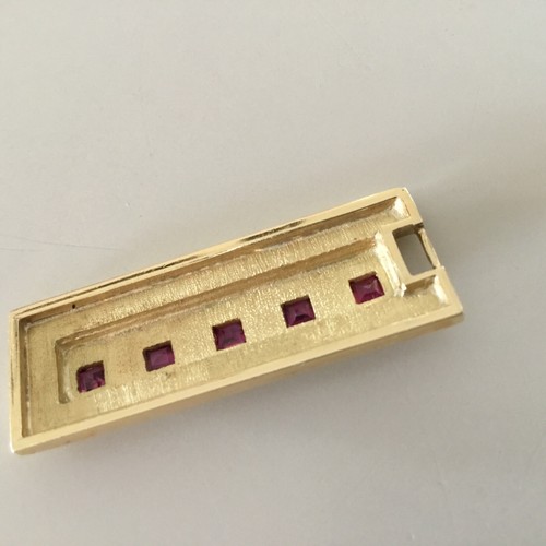 Colgante oro amarillo 18ct. Y ZAFIROS. - Imagen 2 de 5