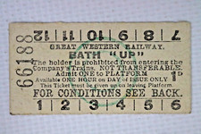 GWR Great Western Railway Bath "Up" Station Platform Ticket