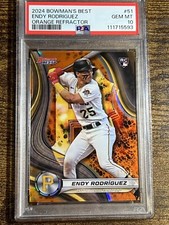 ENDY RODRIGUEZ 2024 Bowmans Best Rookie RC #51 Orange Refractor /25 PSA 10
