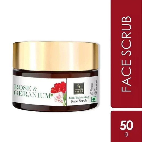 Good Vibes Rose and Geranium Skin Tightening Face Scrub 50g Free Shipping - 第 3/3 張圖片