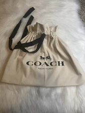 Coach Drawstring Dust Bag Gift Bag Storage Cover Bag 16.5” X 10.5” New