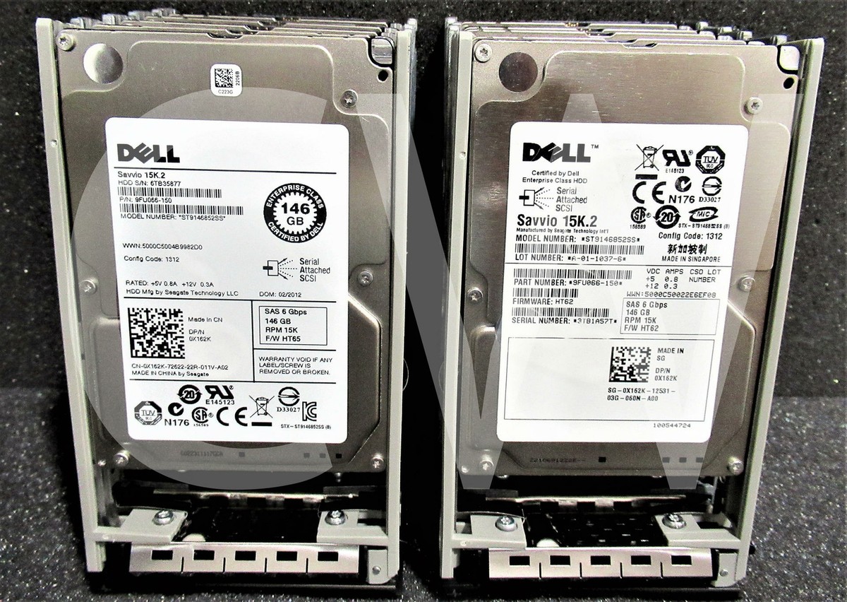 LOT OF 10 - Dell X162K ST9146852SS 146GB 15K RPM 6Gb/s 2.5