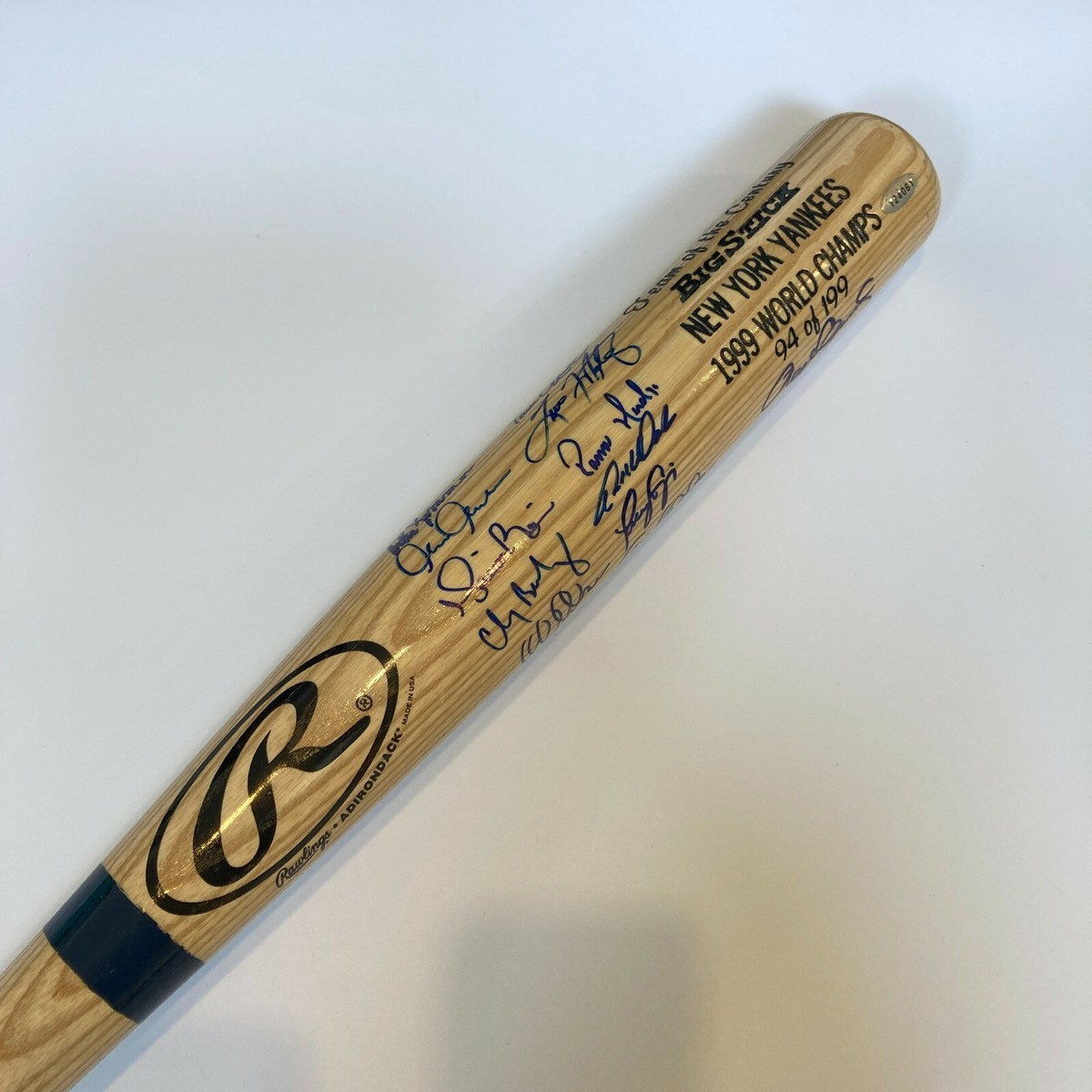 1999 New York Yankees World Series Champs Team Signed Bat Derek